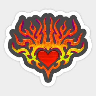 Burning Heart Sticker